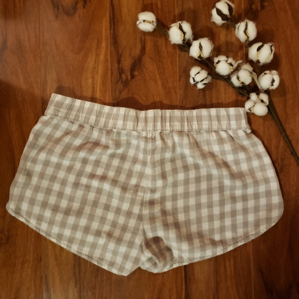 Aerie Pajama Shorts Checkered. Blue Bow. - Picture 2 of 7